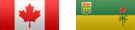 Canada & Saskatchewan Flags